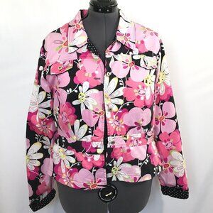 3 Palms Pink & Black Floral Jacket
